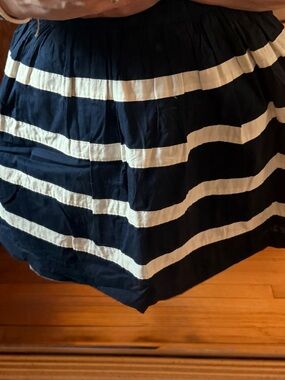 Gap Kids Classic Navy / White Striped Skirt cotton pleated youth XL